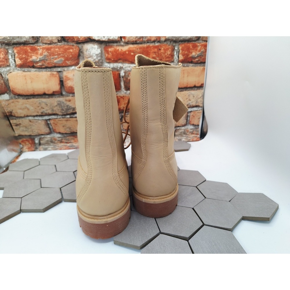 Timberland Heritage 8" Waterproof Boots Medium Beige Full Grain Leather Men's 11 - Picture 8 of 10